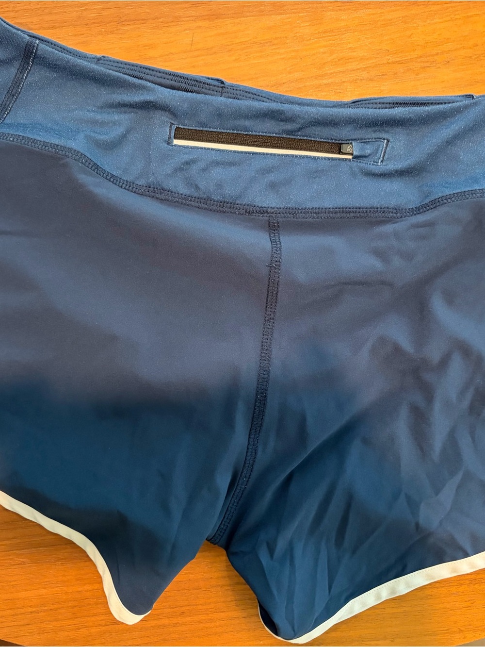 Women's Navy Athletic Shorts with White Trim
